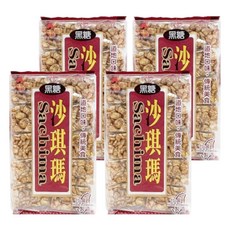 KUN SAKI 崑崎 黑糖沙琪瑪 200g (台灣傳統點心、黑糖風味、獨立包裝), 4袋