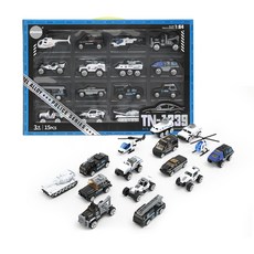 PLAYMAX 金屬壓鑄迷你車 43 x 28.5 x 4.7 cm 15件組, 1套, 警車