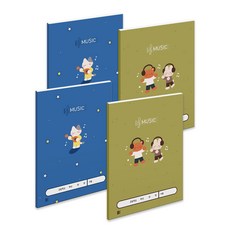 BeFly 國小音樂筆記本 2入組, 綠色, 藍色, 2套