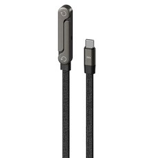 Basemo 倍魔 折疊支架編織數據線 240W, 黑色, 1個, 150cm