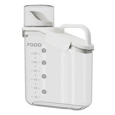 小麥購物 量杯密封罐 1.8L, 白色 + 透明色, 1個