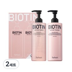 리엔케이 리프레쉬 비오틴 비어이스트 샴푸 + 트리트먼트 세트, 2세트