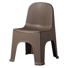 디어모모 등받이 다용도 스툴 통사출 의자 중, 브라운, 1개