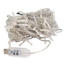 LED透明線 USB串燈 100燈 10m, 暖白色 + 白色, 1組