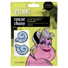 MAD BEAUTY 迪士尼反派系列 貝殼造型小黃瓜綠茶眼膜, 6個, 1組