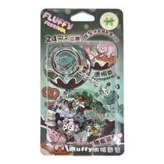 HUNDRED PICTURES 百耘圖 Disney Pixar Fluffy 甜食系列 咖啡麵包透明款 立體球型拼圖鑰匙圈, 24片, 1個