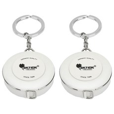 AKTION Bacogel 便攜式迷你捲尺 鑰匙圈型 白色, 2個