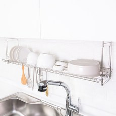 4BNK 스텐 부착식 싱크선반 900(벽겸용), 1단, 실버, 1개