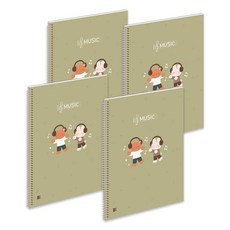 Befly 活頁音樂筆記本, 4個, 綠色