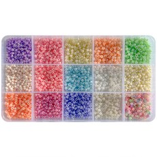 DIY珠子配件組 15色款 3mm, 柔和奶油色, 1組