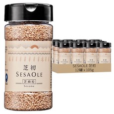 SESAOLE 芝初 淺焙白芝麻粒, 105g, 12罐