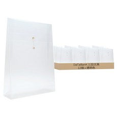 DaTaBanK 三田文具 A4 底部加大直式繩扣公文袋, 透明色, 12個