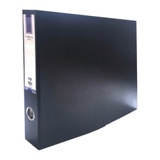 D型環橫式合成紙板活頁夾 A3 5cm, 黑色, 1個