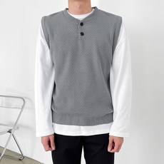 Jhstyle 男款亨利領針織背心 CWROK275
