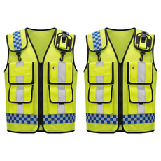 경찰형 무전조끼 형광, 2개