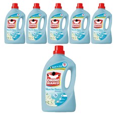 오미노비앙코 무스키오 비앙코 일반드럼겸용 액상세제 본품 화이트머스크향, 2L, 6개