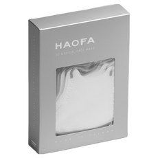 HAOFA 氣密型N95立體醫療口罩, 淺灰色, 10片, 1盒