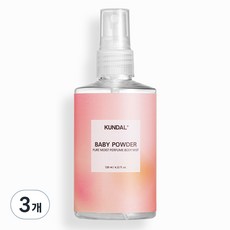 쿤달 퓨어 바디미스트 베이비파우더향, 128ml, 3개