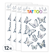 Petit 迷你刺青 TS008, 蝴蝶, 12個