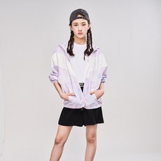 applepink 剪裁拼色水洗渲染防風夾克 S304