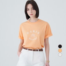 ELLE PARIS 여성용 통기성 루즈핏 Paris 1945 반팔 티셔츠