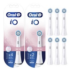 오랄비 정품 iO 젠틀 케어 화이트 전동칫솔 리필모, 젠틀케어, 6개