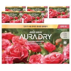 아우라 드라이 섬유유연시트 스윗만다린 앤 피오니 본품, 40개입, 6개