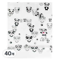 마켓감성 캐리어 수납가방 봉투 팬더 지퍼타입 오버사이즈 40 x 50 cm, 혼합색상, 40개