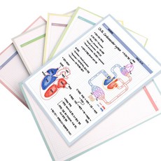 Pandamong 格線備忘錄紙 B5 100張*6入, 混色, 1套