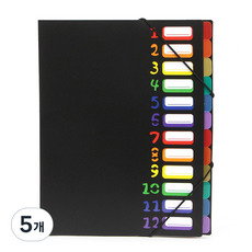 Super Teacher Edu彩虹12格文件夾, 混色, 5個