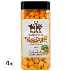 펫츠플레이트 반려동물 동결건조간식, 찐단호박, 160g, 4개