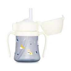 그로미미 유아용 PPSU 버니버스 빨대컵, 200ml, 1개, 화이트