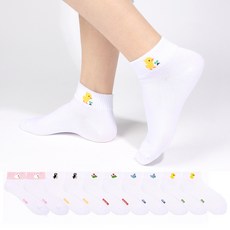 Doobalro 女款動物圖案運動短筒襪 10雙