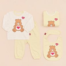 Care Bear 有機居家服 + 緊身衣 + 圍兜禮品組 + 購物袋