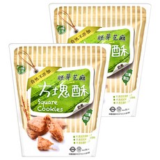 口福不淺 無蛋方塊酥 胚芽芝麻, 200g, 2包