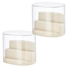 FAmILyLIFE 生活 橢圓形3層階梯展示盒 A-475-2 迷你款, 2個