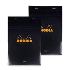 RHODIA 法國 N度16 上翻筆記本, 148mmx210mm A5 橫線內頁 (16609), 80 gsm, 80張, 黑色, 2本