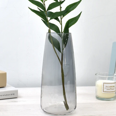 éclat 匠心花藝極光晶透花瓶 滴透琥珀 煥彩旭光, 10 x 22 x 10cm, 靜謐霧灰