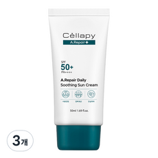셀라피 에이리페어 데일리 수딩 선크림 SPF50+ PA++++, 50ml, 3개