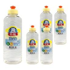 白熊 洗碗精 無添加香精 溫和配方, 300g, 5瓶