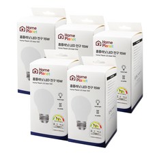 홈플래닛 안정기 내장형 LED 전구 15W, 주광색, 5개