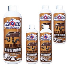 CLEAN CAPTAIN 除垢隊長 強效重油溶脂油污管疏通劑 500g, 5瓶
