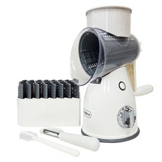 滾筒切片器 NEW 大容量大型滾筒安全切菜器 6件組, 象牙白, 1套