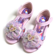 FROM'BEBE 女童 Bessie 亮片愛心 LED 涼鞋