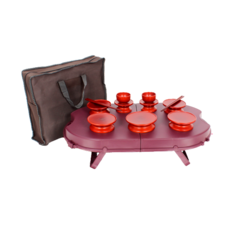 原木工藝 原木便攜式毽子套組 + 手提袋, 1套