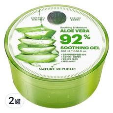 NATURE REPUBLIC 92% 蘆薈保濕凝膠 300ml, 2罐
