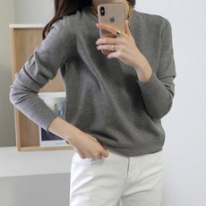 제니트 여성용 부드러운 비스코스 윌스보들라운드 니트 n1425