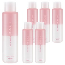 A'pieu 礦物溫和眼唇卸妝液 Set, 高效卸妝 250ml, 清爽不緊繃, 輕便瓶身設計, 6瓶