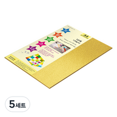 종이문화 트윙클스타 얇은 양면펄색지 A4 No 7 금색 120g, 125개