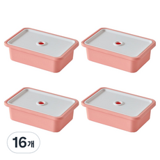 브리다 국내 제조 컬러 다용도 정리 수납박스, 코랄, 16개